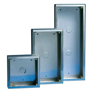 Série Vandalcom - Boîtier Mural Acier Inox 3 Modules, 142X366X58 Mm