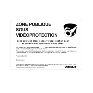 Panneau Zone Surveillée, Lieu Public