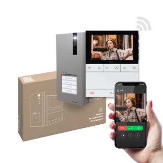 Série People - Kit Vidéo Quadra-People Wi-Fi, App Comelit, Alexa/Google