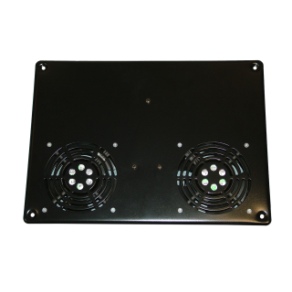 Caisson de 2 ventilateurs de toit pour BAIE/BAIL prof. 600 & 800 Noir