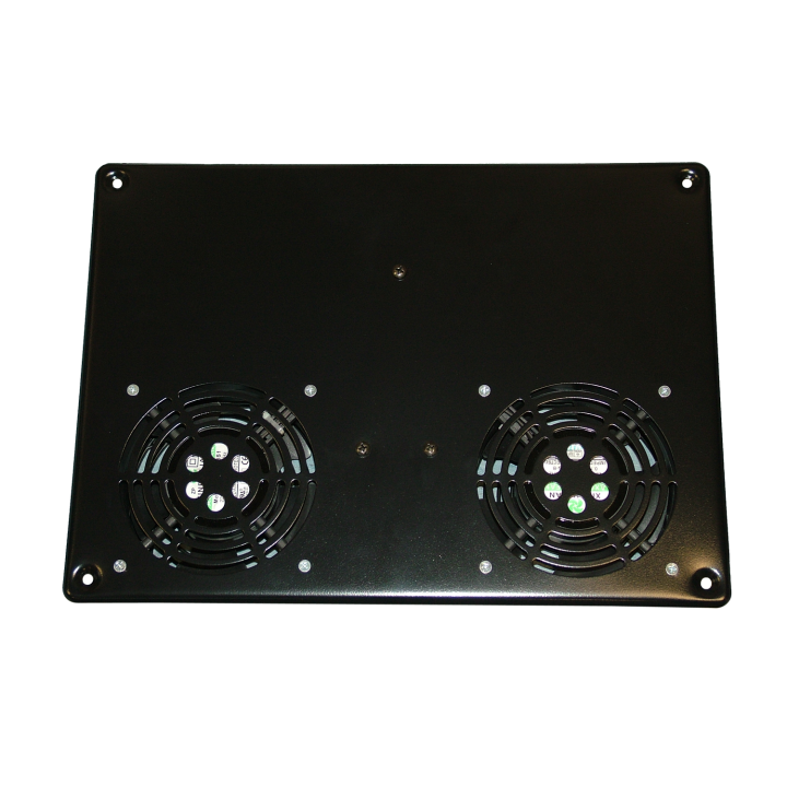 Caisson de 2 ventilateurs de toit pour BAIE/BAIL prof. 600 & 800 Noir