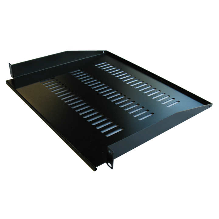 Etagère fixe 19¨ 1U prof. 350  fixation avant Noire