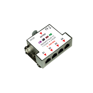 Répartiteur TV passif 1 entrée coax - 4 sorties  RJ45