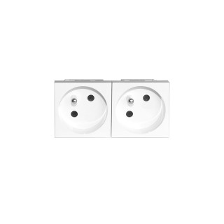 Bloc Pc Double 2P+T 45° Bc Encastrable 45X90