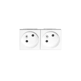Bloc Pc Double 2P+T 45° Bc Encastrable 45X90