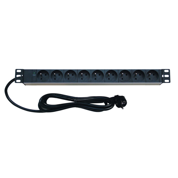 Panneau de distribution 1U 9PC avec voyant lumineux