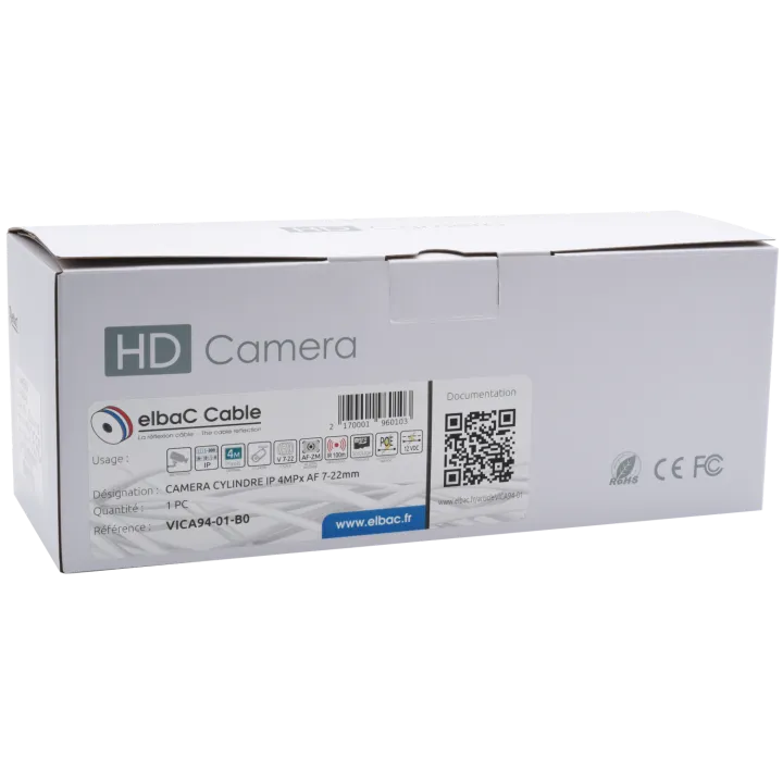 Caméra Cylindre Ip 4Mpx Af 7-22Mm Boîte 1 Pc