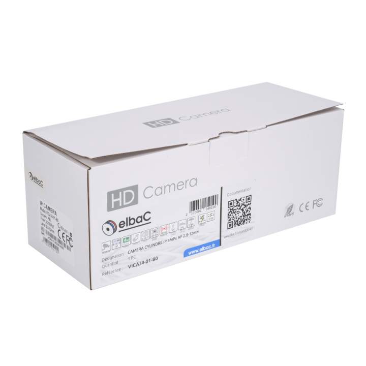 Caméra Cylindre Ip 4Mpx Af 2.8-12Mm Boite 1 Pc