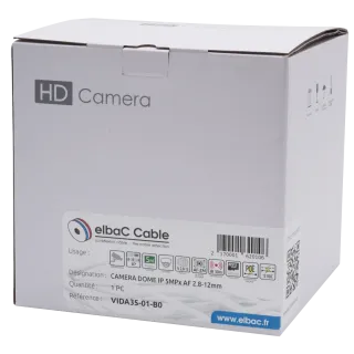 Caméra Caméra Dôme Ip 5Mpx Af 2.8-12Mm Boîte 1 Pc