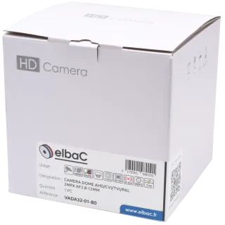 Caméra Dome Ahd/Cvi/Tvi/Pal 2Mpx Af 2.8-12Mm Boîte 1 Pc