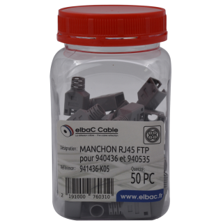 Manchon Gris Rj45 Ftp Diam 6 Boite 50 Pc