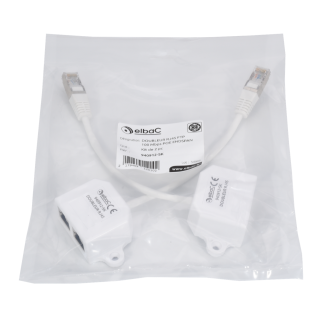 Kit 2 Doubleur Rj45 Ftp 100Mbps Poe Endspan Sachet 1 Kit