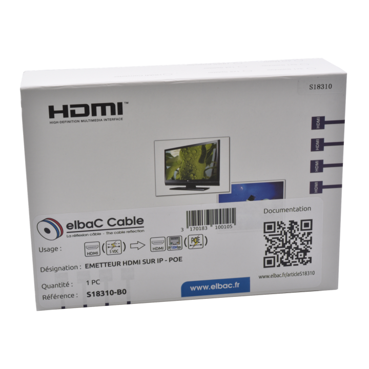 Emetteur Deport Hdmi Sur Ip Poe Boite 1 Pc