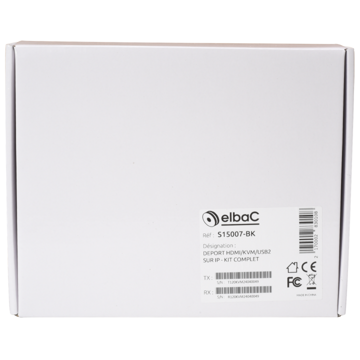Deport Hdmi/Kvm/Usb2 Ip Emet+Recep Boite 1 Kit