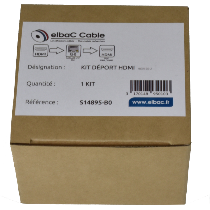 Deport Hdmi Sur Rj45 50M - He01Se-2 Boite 1 Pc