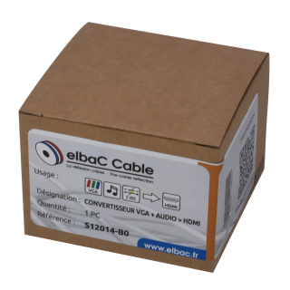 Convertisseur Vga+AudiosupHdmi Boite 1 Pc