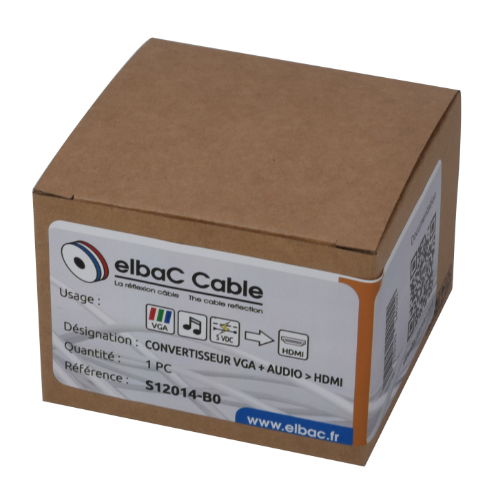Convertisseur Vga+AudiosupHdmi Boite 1 Pc