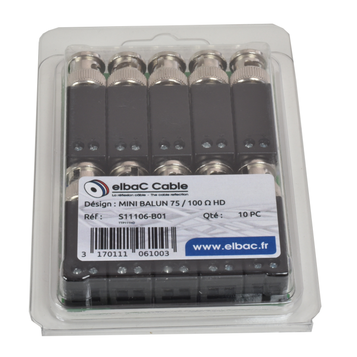 Mini Balun 75/100 Ohms Hd - Ttp111Hd Boite 10 Pc