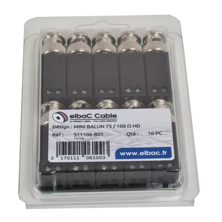 Mini Balun 75/100 Ohms Hd - Ttp111Hd Boîte 10 Pc
