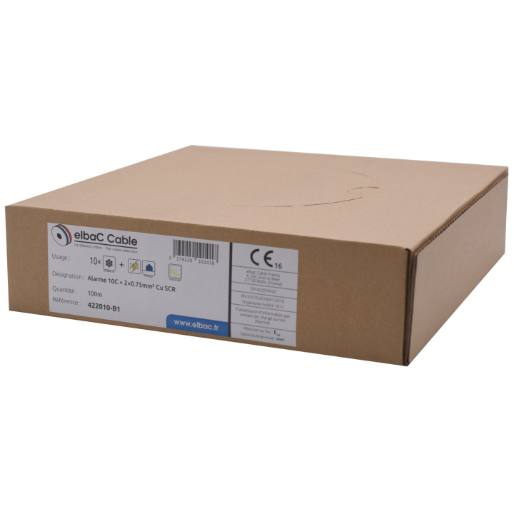 ALARME SOUPLE 10C Cu + 2×0.75 SCR Boite 100 M