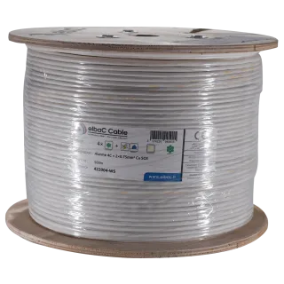 Câble Alarme Souple 04C Cu + 2×0.75 Scr Bob. Bois 500 M