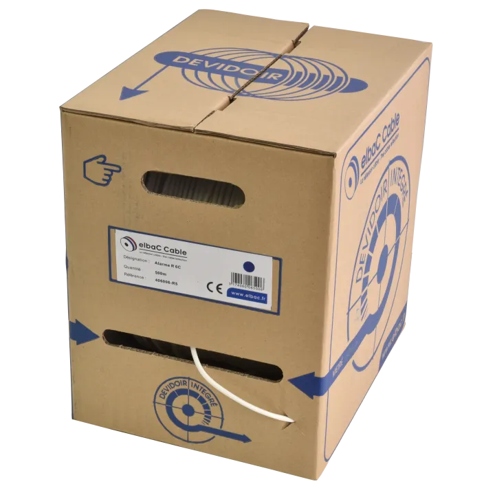 Câble Alarme Rigide 06C Awg24 Scr Dévidoir 500 M