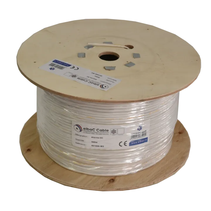 Câble Alarme Souple 06C Cu Scr Bob. Bois 500 M