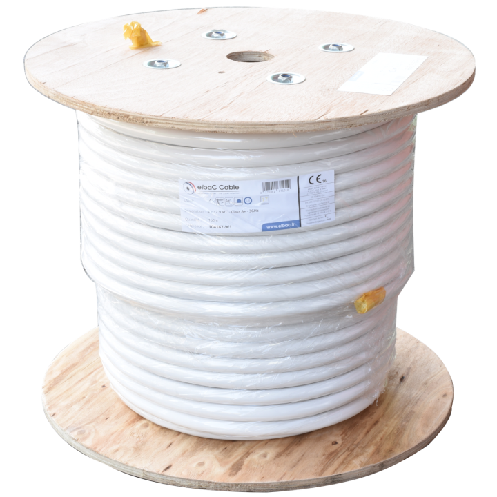 Câble Coaxial 4X17Vatc Classe A Blanc Les 100M
