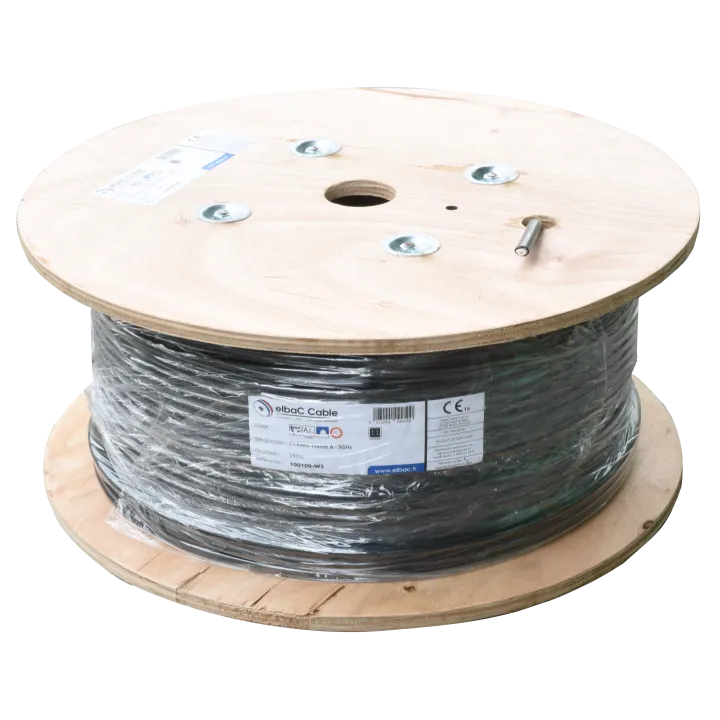 Câble Câble Coax 11Patc Classe A Noir Touret De 250 M