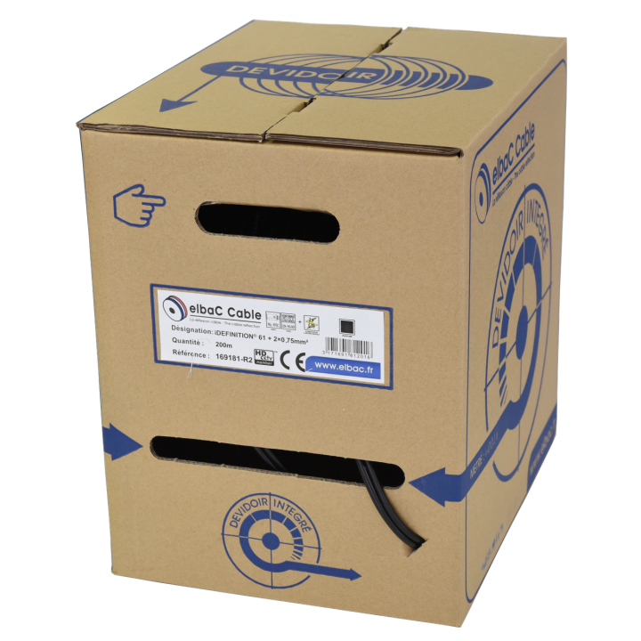 Câble Video Hd-Sdi + 2X075 Le Dévidoir De 200M 169181-R2