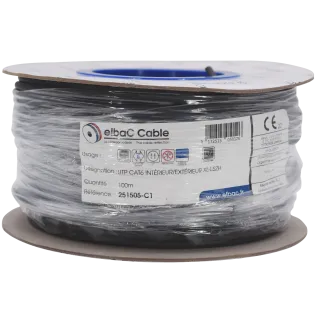 Câble Utp Cat6 Interieur/Exterieur Xl-Lszh Bob. Cart. 100 M