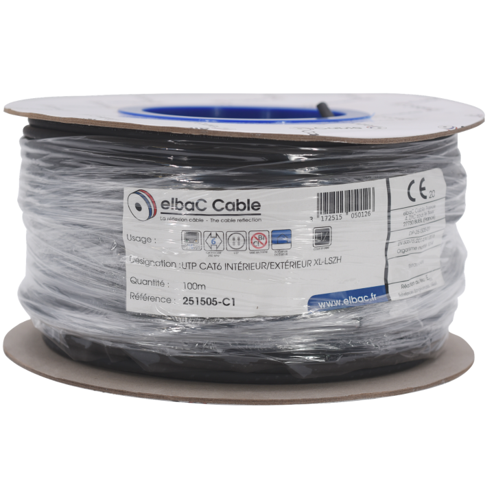 Utp Cat6 Interieur/Exterieur Xl-Lszh Bob. Cart. 100 M