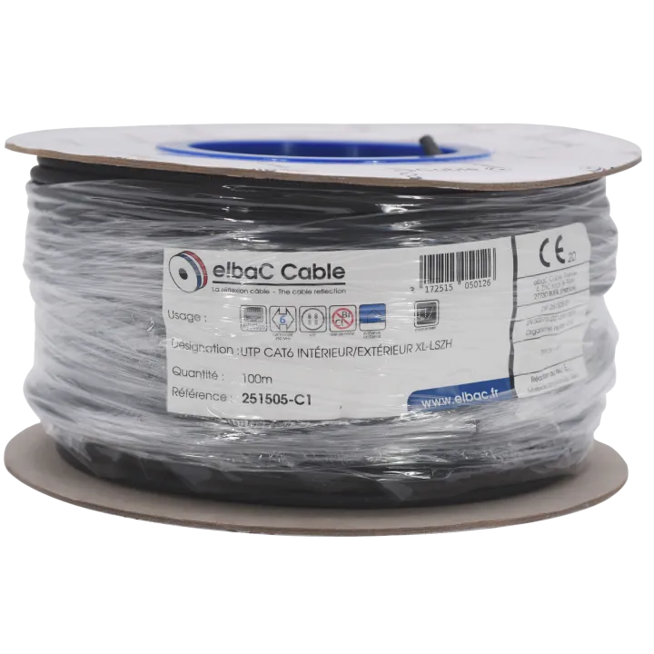 Câble Utp Cat6 Interieur/Exterieur Xl-Lszh Bob. Cart. 100 M