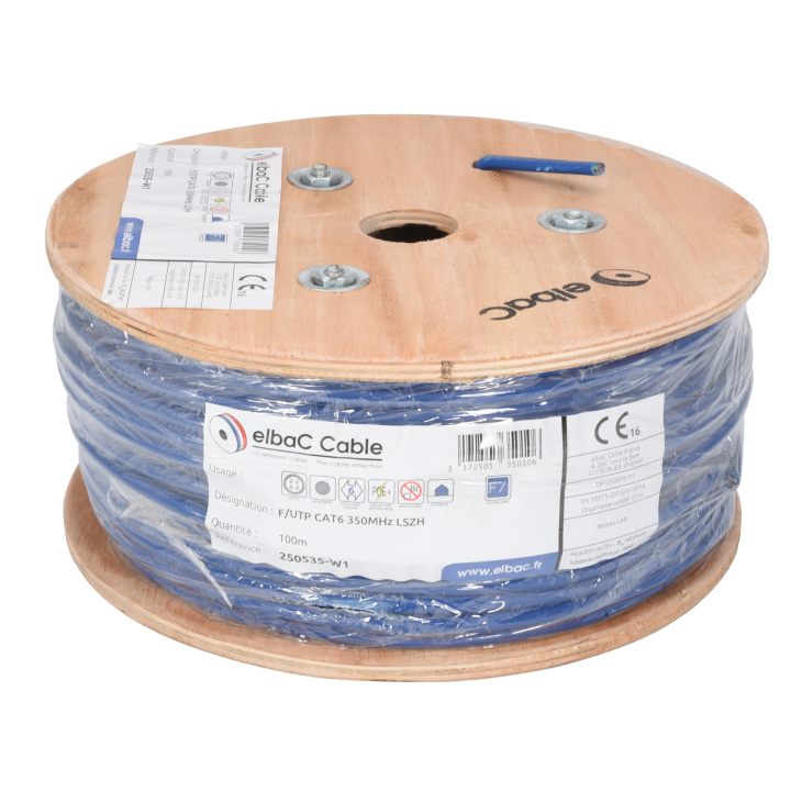 Câble Reseau Cat6 F/Utp 4 Paire Le Rouleau De 100M 250535-W1