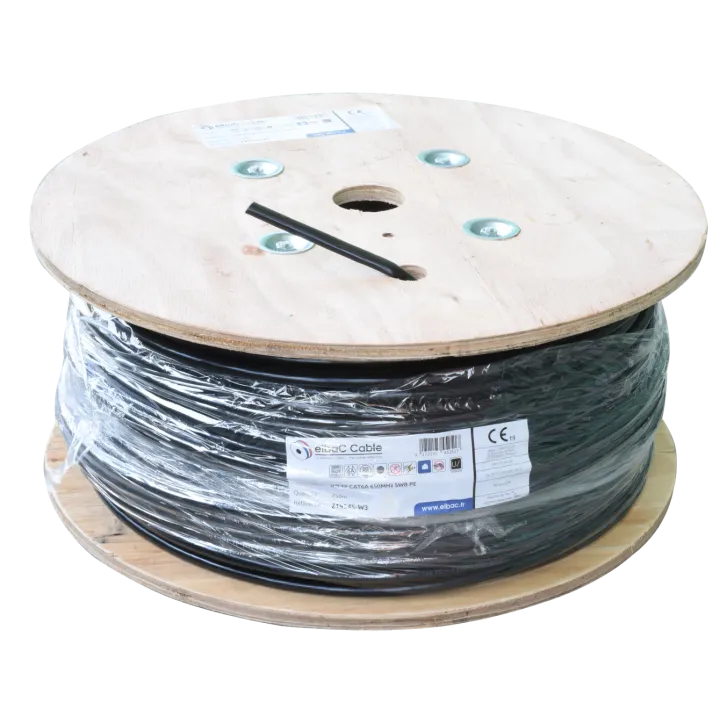 Câble U/Ftp Cat6A 650Mhz Swb Pe Bob. Bois 250 M