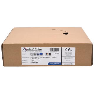 UTP 1P AWG24 100Ω + 1P AWG22 / XL-LSZH - AJAX - READY- Boite 100 M