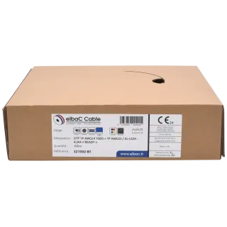 Câble Utp 1P Awg24 100Ω + 1P Awg22 / Xl-Lszh - Ajax - Ready- Boîte 100 M