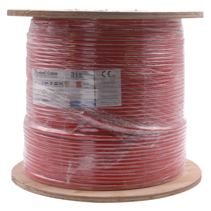 Syt+/Ly9St 02P Awg20 Rouge Bob. Bois 500 M