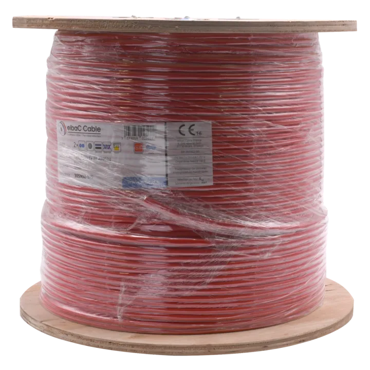 Câble Syt+/Ly9St 02P Awg20 Rouge Bob. Bois 500 M