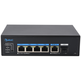 Switch Indus 75/120W- 4×1Gbps/Poe+ & 1Gbps Pd & 1 Sfp Boite 1 Pc