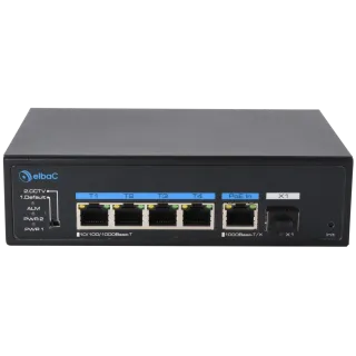 Switch Indus 75/120W- 4×1Gbps/Poe+ & 1Gbps Pd & 1 Sfp Boîte 1 Pc