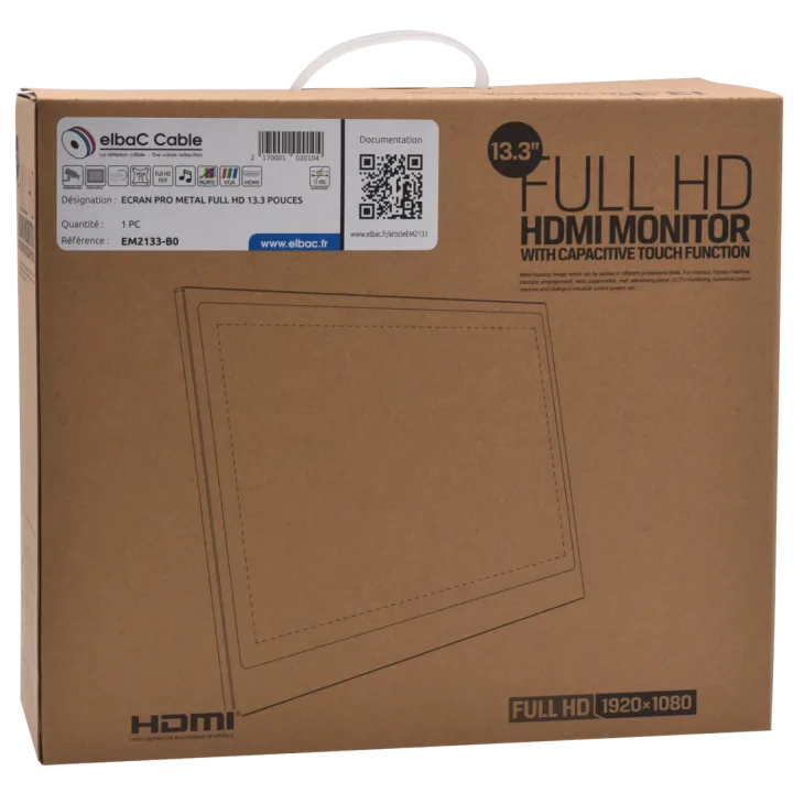 Ecran Pro Metal Full Hd 13.3 Pouces Boîte 1 Pc