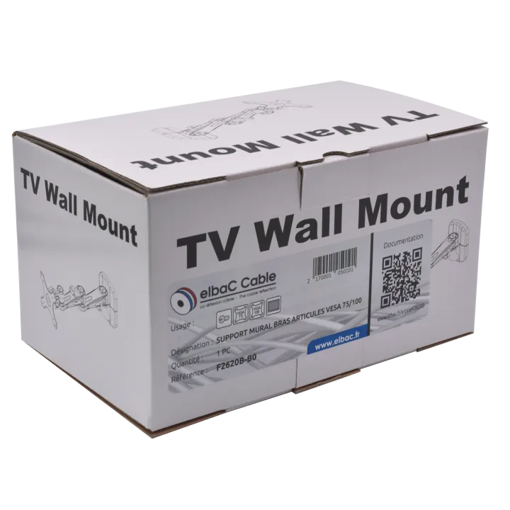 Support Mural Bras Articules Vesa 75/100 Boîte 1 Pc