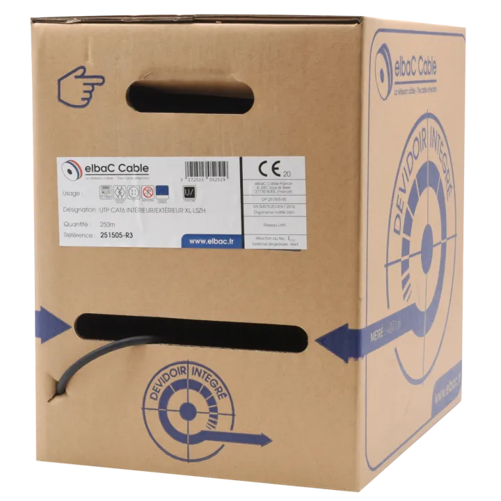 Câble Utp Cat6 Interieur/Exterieur Xl-Lszh Dévidoir 250 M