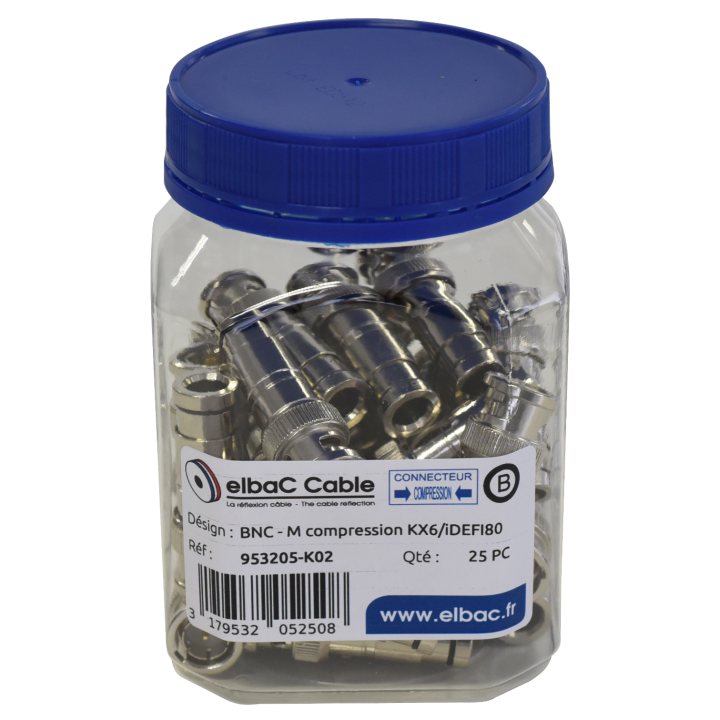 BNC - M COMPRESSION KX6/VN6R/iDEF.80 Boite 25 PC
