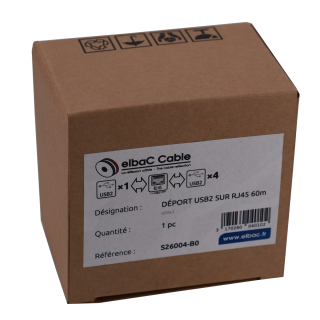 DEPORT USB2  SUR RJ45 60M - UE03-2 Boite 1 PC