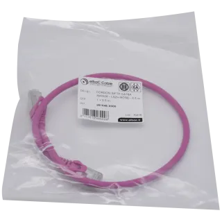 Cordon S/Ftp Cat6A Awg26 Lszh Rose 0.5M Cordon 1 Pc0.5