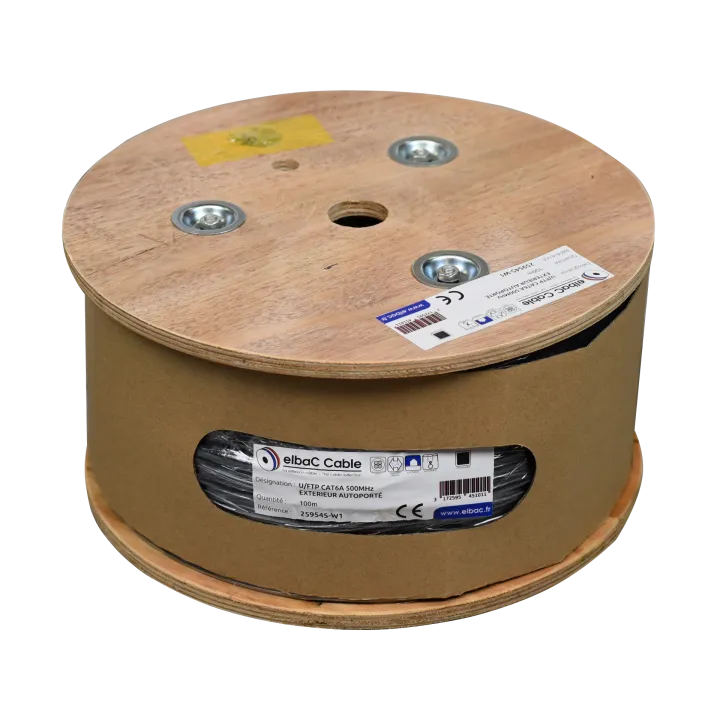 Câble U/Ftp Cat6A 500Mhz Autoporte Bob. Bois 100 M
