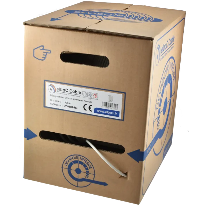 Câble Reseau Cat6 Utp Max70M 4 Paire Dévidoir 305M 250504-R3