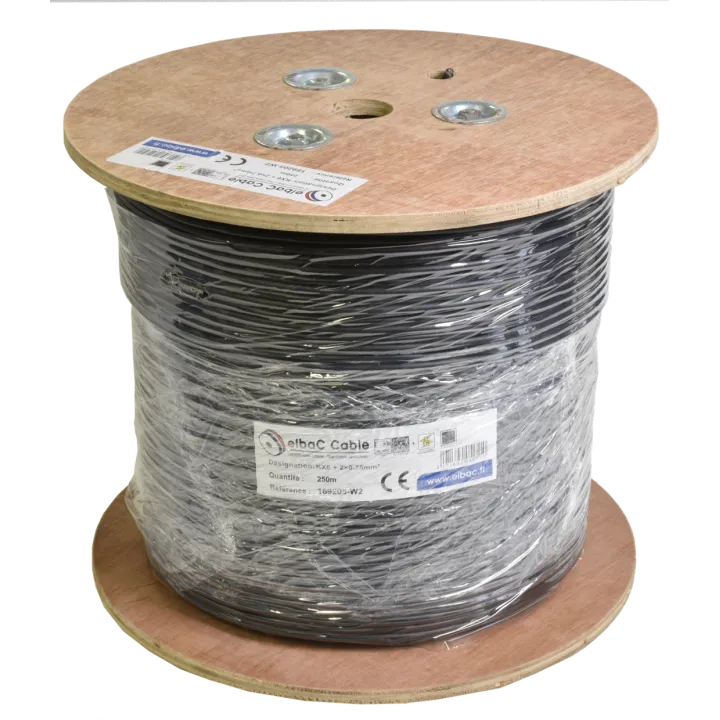 Câble Video Kx6 + 2X075 Nappe Touret De 250M 169205-W2